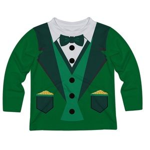 Green St. Patrick’s Day Size 3 Leprechaun Long Sleeve Shirt